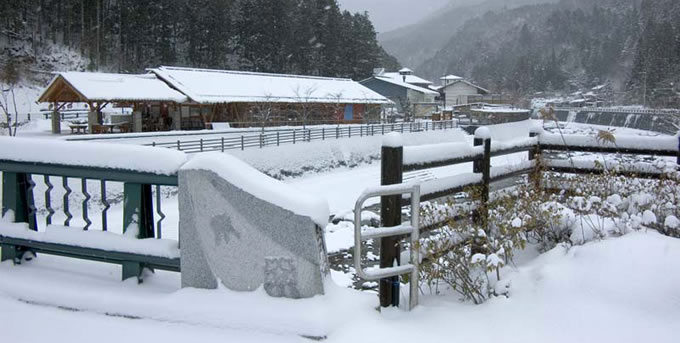 木の香温泉の冬景色